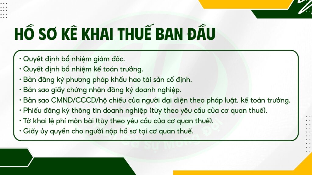 kê khai thuế ban đầu