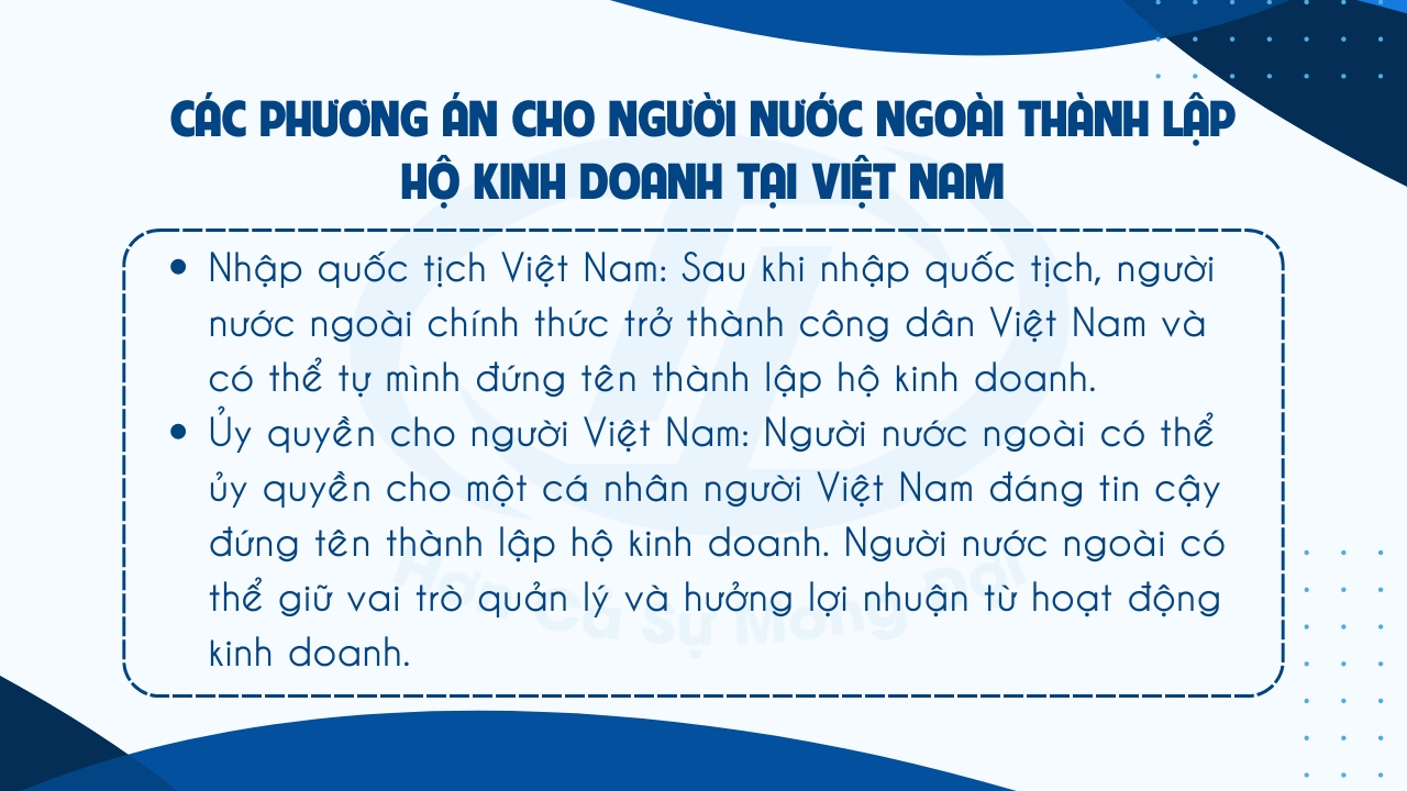 người nước ngoài thành lập hộ kinh doanh