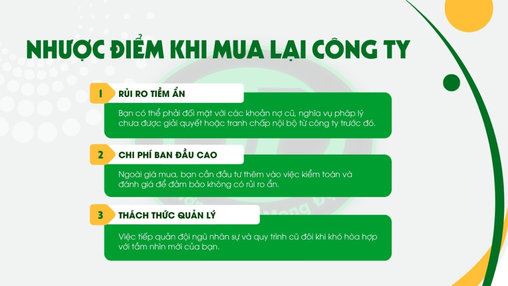 mua lại công ty hay thành lập mới