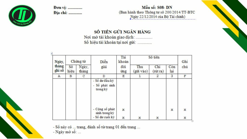 sổ sách kế toán hộ kinh doanh