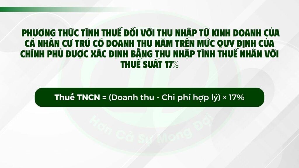Cá Nhân Kinh Doanh Chịu Thuế 17%